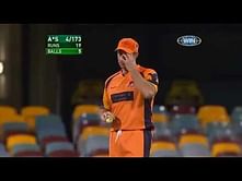 Video: Matthew Hayden bowling and grabbing a wicket