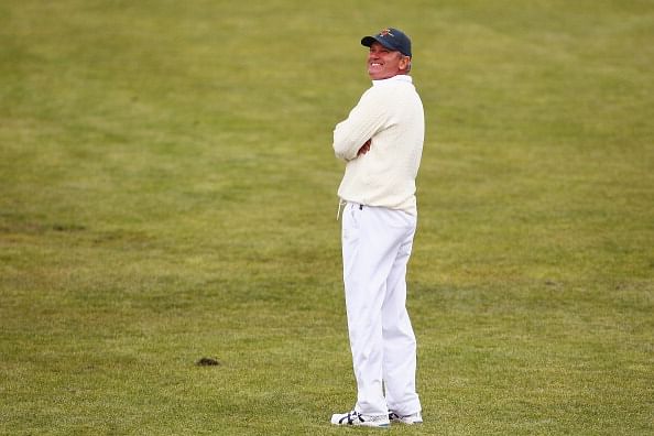 Former New Zealand cricketer Martin Crowe looks on during the Mens Premier Reserve Grade cricket match between Papatoetoe and Cornwall at Papatoetoe Recreation Ground on November 5, 2011 in Auckland, New Zealand.  (Getty Images)