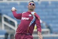 Sunil Narine of the West Indies delivers a ball during the first match of the Tri-Nation series at the Sabina Park stadium in Kingston on June 28, 2013. The spinner has bamboozled batsmen would over with remarkable consistency. (Getty Images)