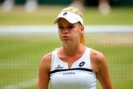 Agnieszka Radwanska of Poland reacts during the Ladies? Singles semi final match against Sabine Lisicki of Germany on day ten of the Wimbledon Lawn Tennis Championships at the All England Lawn Tennis and Croquet Club on July 4, 2013 in London, England. (Getty Images)