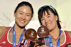 Chinese pair win women's title at world beach volleyball