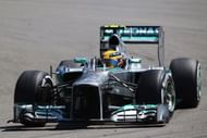 Lewis Hamilton of Mercedes GP drives during the German Grand Prix at the Nuerburgring on July 7, 2013 in Nuerburg, Germany. (Getty Images)