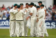 Peter Siddle of Australia celebrates after taking the wicket of Ian Bell of England during day one of the 1st Investec Ashes Test match between England and Australia at Trent Bridge Cricket Ground on July 10, 2013 in Nottingham, England. (Getty Images)