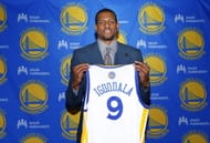 Andre Iguodala #9 of the Golden State Warriors poses for a photo on July 11, 2013 at the GS Warriors practice facility in Oakland, California. (Getty Images)