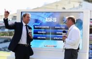 Shane Warne talks to Ian Ward at the Sky Sports analysis board during day two of the 2nd Ashes Test match between England and Australia at Lord's Cricket Ground on July 19, 2013 in London, England. (Getty Images)