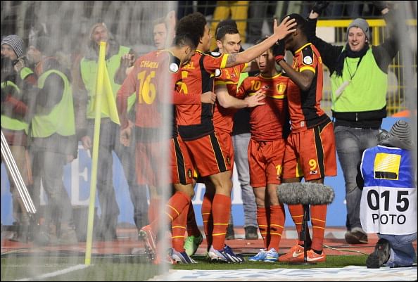 The Belgian football parade makes its way to England