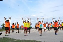 Aparna Popat leads badminton group dance for charity