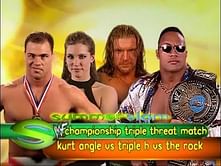 Video: Summerslam 2000 - Triple H Vs Kurt Angle Vs The Rock