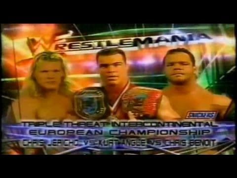 Video: Chris Jericho Vs Kurt Angle Vs Chris Benoit - WrestleMania 2000