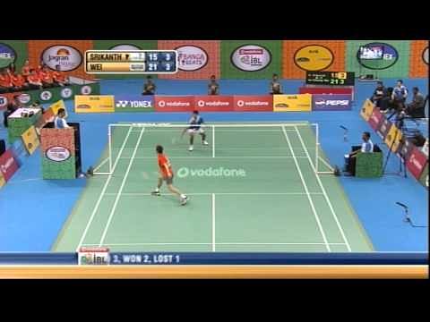 Video: World No. 1 Lee Chong Wei takes on K. Srikanth in IBL 2013