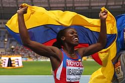 Colombia celebrates Caterine Ibarguen's historic gold at World Championships