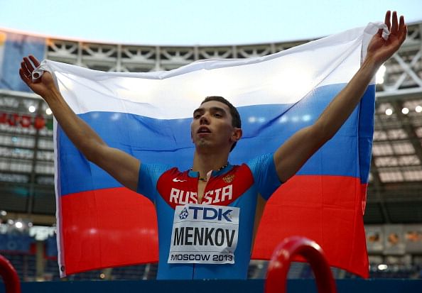Menkov wins men's long jump