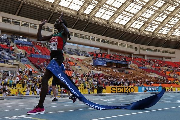 Kenyan town celebrates Edna Kiplagat's win in Moscow