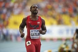 Justin Gatlin fights off Caribbean sprinters to win 100m in Austria