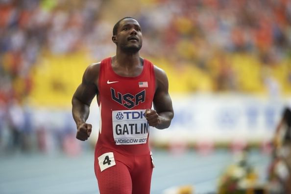 Justin Gatlin fights off Caribbean sprinters to win 100m in Austria