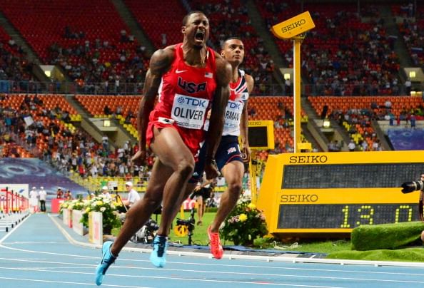 IAAF World Championships 2013: American David Oliver claims 110m hurdles gold
