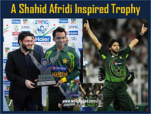 A Shahid Afridi inspired trophy