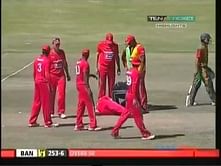 Video: Zimbabwe's Keegan Meth loses his teeth after being hit on the face