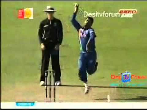 Video: Dhoni's first international wicket