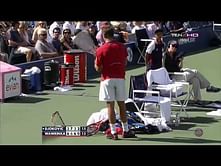 Video: Stanislas Wawrinka destroys his racquet during match against Novak Djokovic