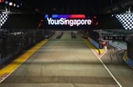 Rain has stayed away on race night at the Singapore GP