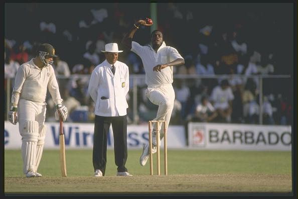 Curtly Ambrose in action