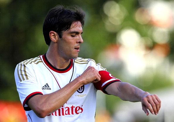 Kaka Signed A.C. Milian Adidas Soccer Jersey BAS