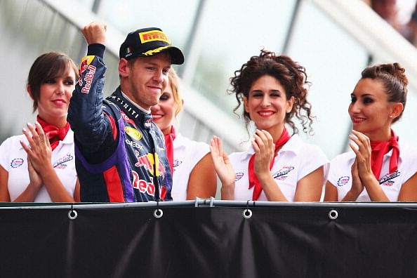Sebastian Vettel after winning the Italian GP