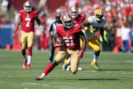 Running back Frank Gore #21 of the San Francisco 49ers carries the ball against the Green Bay Packers at Candlestick Park on September 8, 2013 in San Francisco, California. (Getty Images)