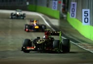 Romain Grosjean was unlucky to retire with an engine air leak problem in the Lotus