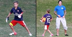 David Beckham's son Romeo Beckham is an Arsenal fan