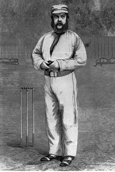 Volume 2. Page 35.Pic 4. Cricket. 1864. John Wisden, (1826-1884), Secretary to the United All-England eleven and publisher of John Wisden+s Cricketers+ Almanack in 1864.