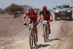 World No.9 Luis Leão Pinto arrives to take part in MTB Himalaya