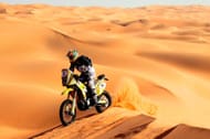 Negotiating the sand dunes in Abu Dhabi