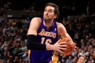 Pau Gasol #16 of the Los Angeles Lakers