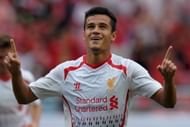Philippe Coutinho celebrates after scoring