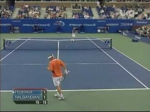 Video: David Nalbandian's "out of the book" shot