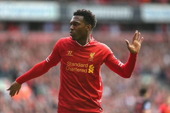 Daniel Sturridge celebrates after scoring the second goal during the Barclays Premier League match between Liverpool and Crystal Palace at Anfield on October 5, 2013 in Liverpool, England.  (Getty Images)