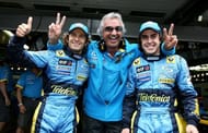 Jarno Trulli, Flavio Briatore and Fernando Alonso