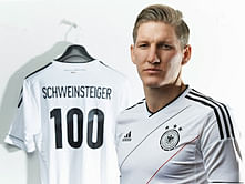 Bastian Schweinsteiger makes 100th appearance for Germany