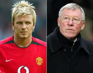 David Beckham (left) and Sir Alex Ferguson had a very public falling-out