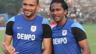 Beto bagged a brace but Clifford Miranda (right) was Dempo's danger man against East Bengal