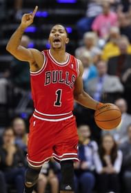 D-Rose #1 of the Chicago Bulls.