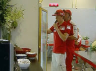 Kimi Raikkonen in the famous "Ice Cream" incident at the Malaysia GP