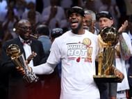 James celebrates after defeating the San Antonio Spurs 95-88 to win Game Seven of the 2013 NBA Finals at American Airlines Arena on June 20, 2013 in Miami, Florida. (Getty Images)