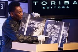 A 15 kg heavy book launched on Pele as the legend breaks down