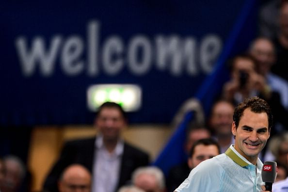 Roger Federer ‘blissful’ after winning opener at Swiss Indoors