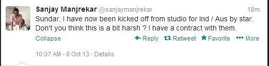 Sanjay Manjrekar goofs up on Twitter