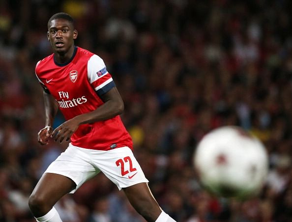 Yaya Sanogo during the UEFA Champions League playoff second leg at The Emirates Stadium in London on August 27, 2013. (Getty Images)