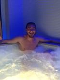 Arsenal Picture: Nicklas Bendtner In A Hot Tub